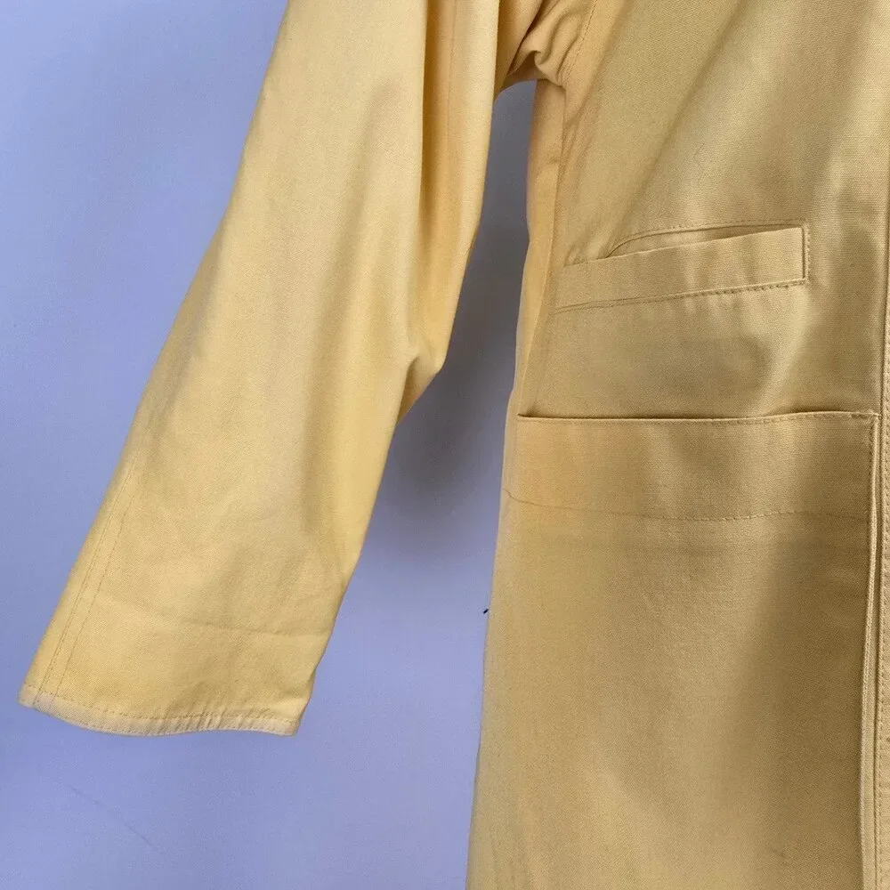 Vintage Sports Crest Utex Yellow Snap Front Rain Jacket Size S/M - Picture 3 of 12
